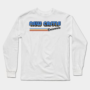 New Castle, Delaware / / Retro Style Design Long Sleeve T-Shirt